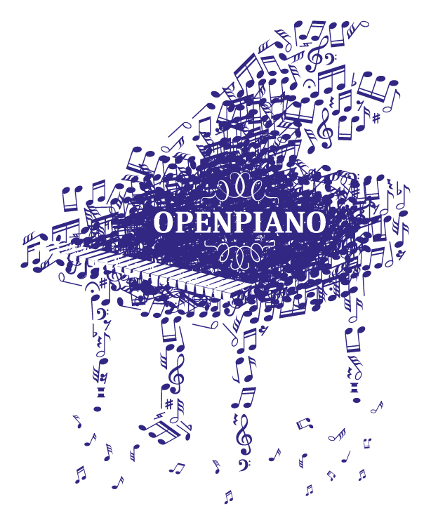 Open piano