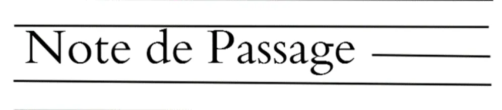 Note de passage