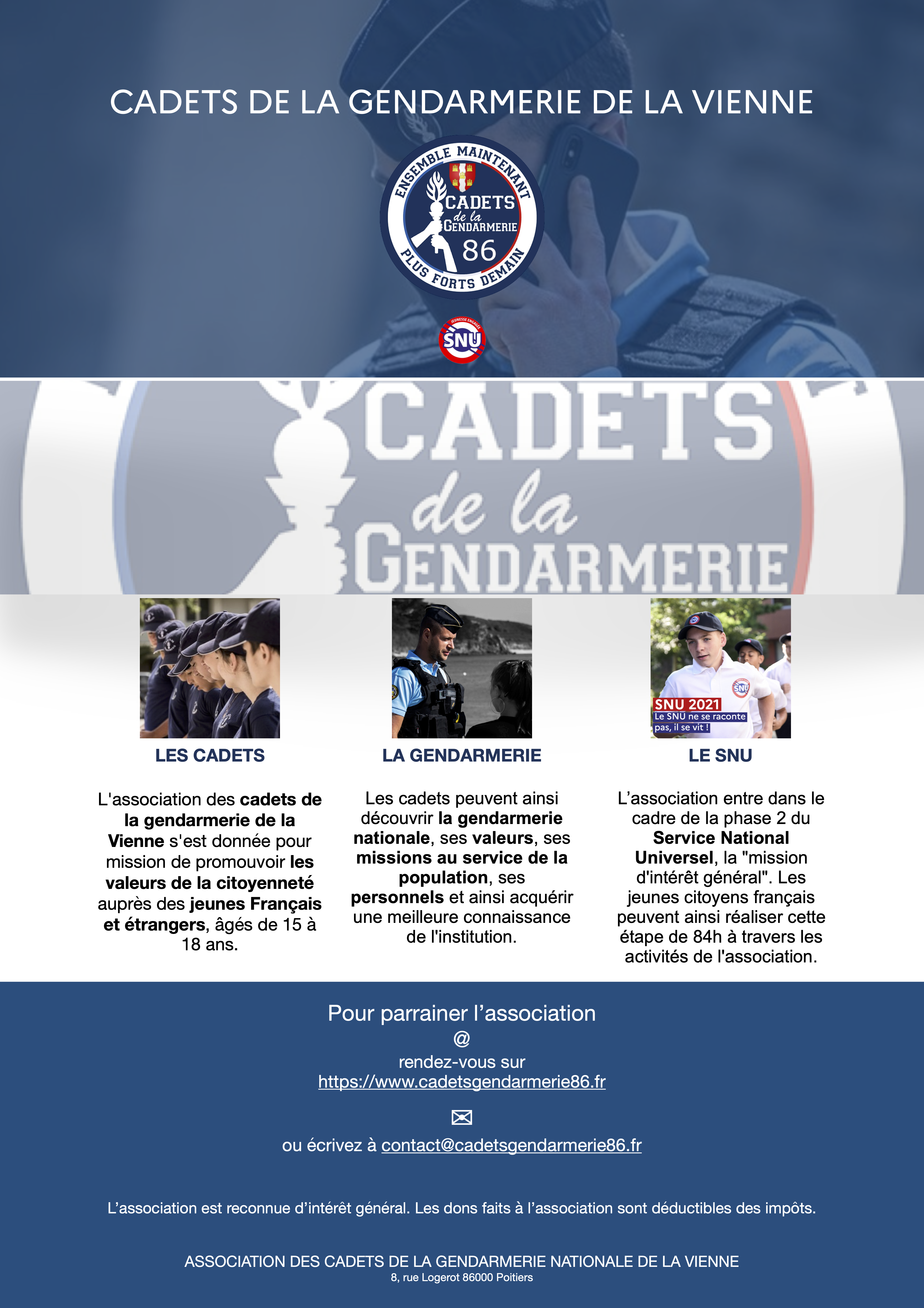 Association des cadets de la gendarmerie de la Vienne