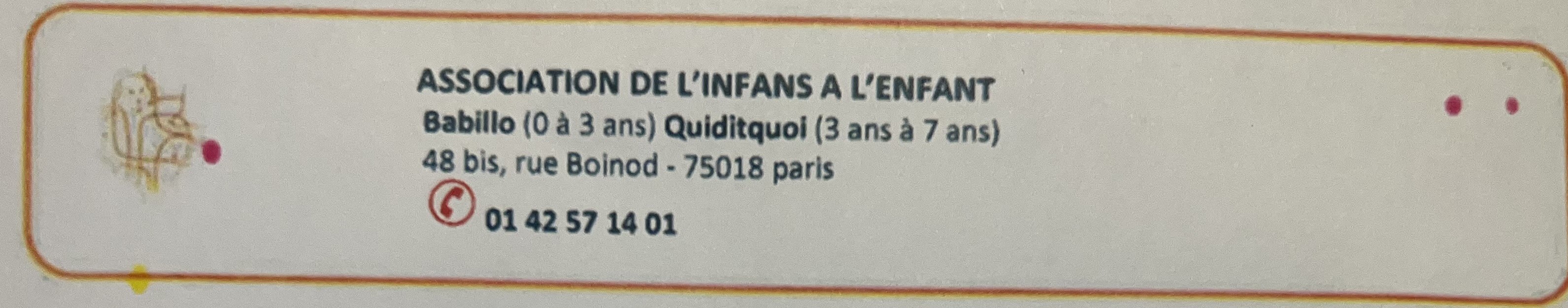 De l'Infans à l'Enfant