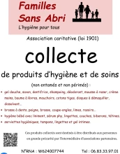 Familles Sans Abri, l'hygiène pour tous